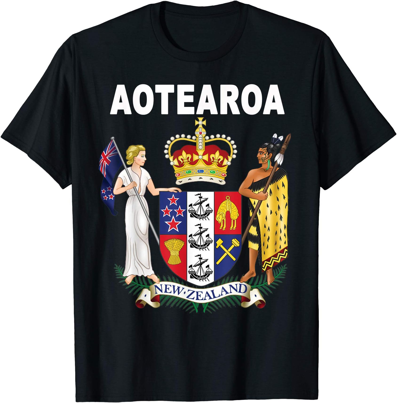 Maori Pride New Zealander DesignsAotearoa New Zealand Emblem Maori T-Shirt