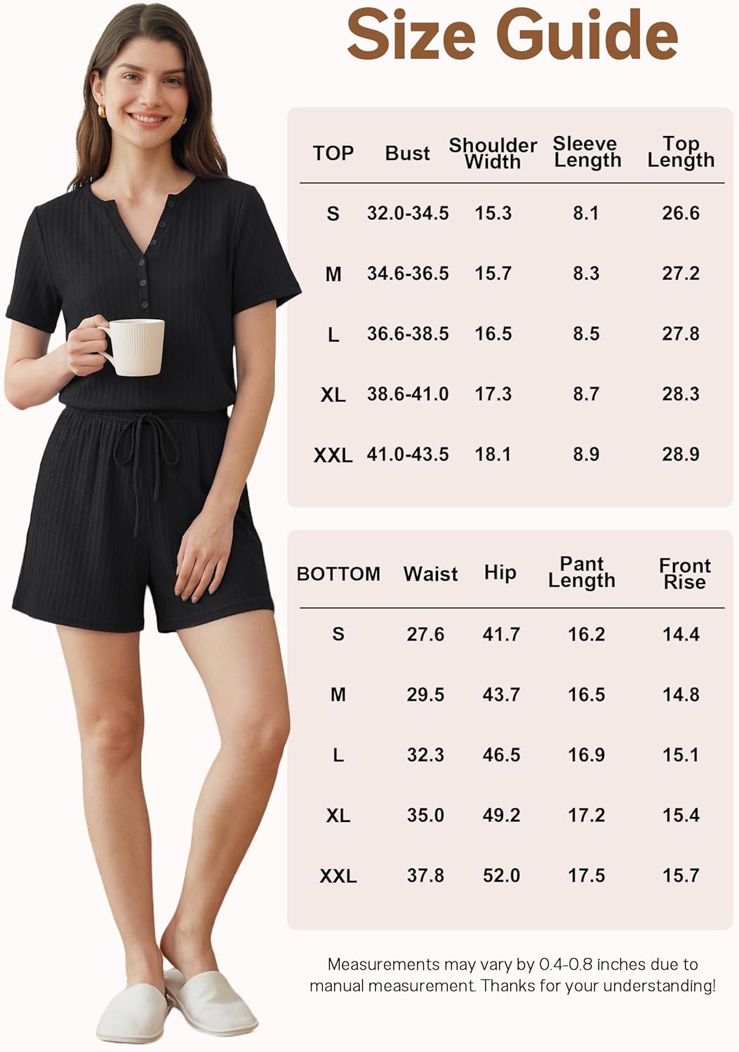 OUGES Women's 100% Cotton 2 Piece Maternity Nursing Pajama Sets Pregnancy Postpartum Loungewear with Pockets - Image 7