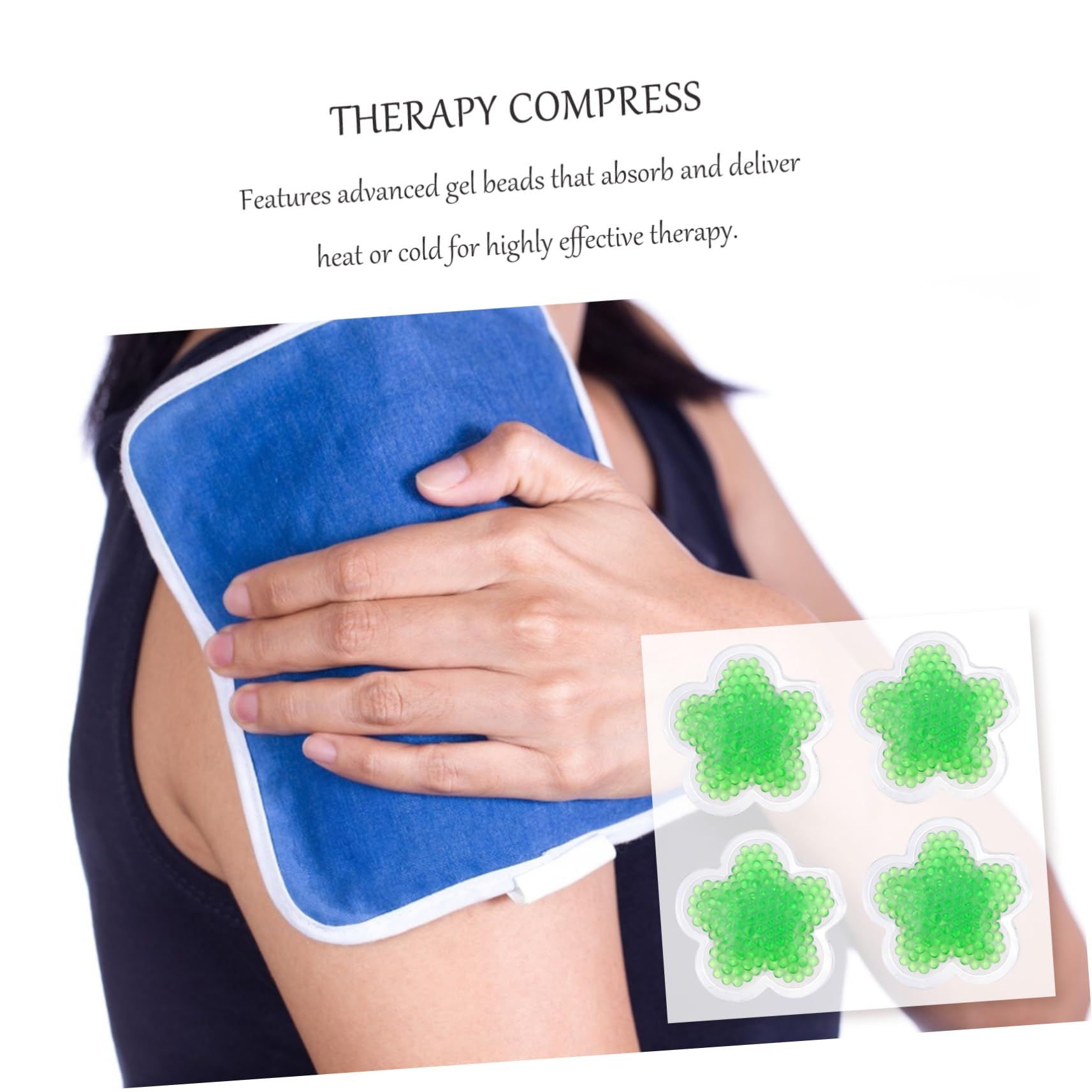 Impacco Caldo-freddo in Gel 4 Pezzi Verde per Primo Soccorso | Pvc Lavabile, Terapia Fredda, Formato Compatto, Confezione Multipla per Kit di Pronto Intervento
