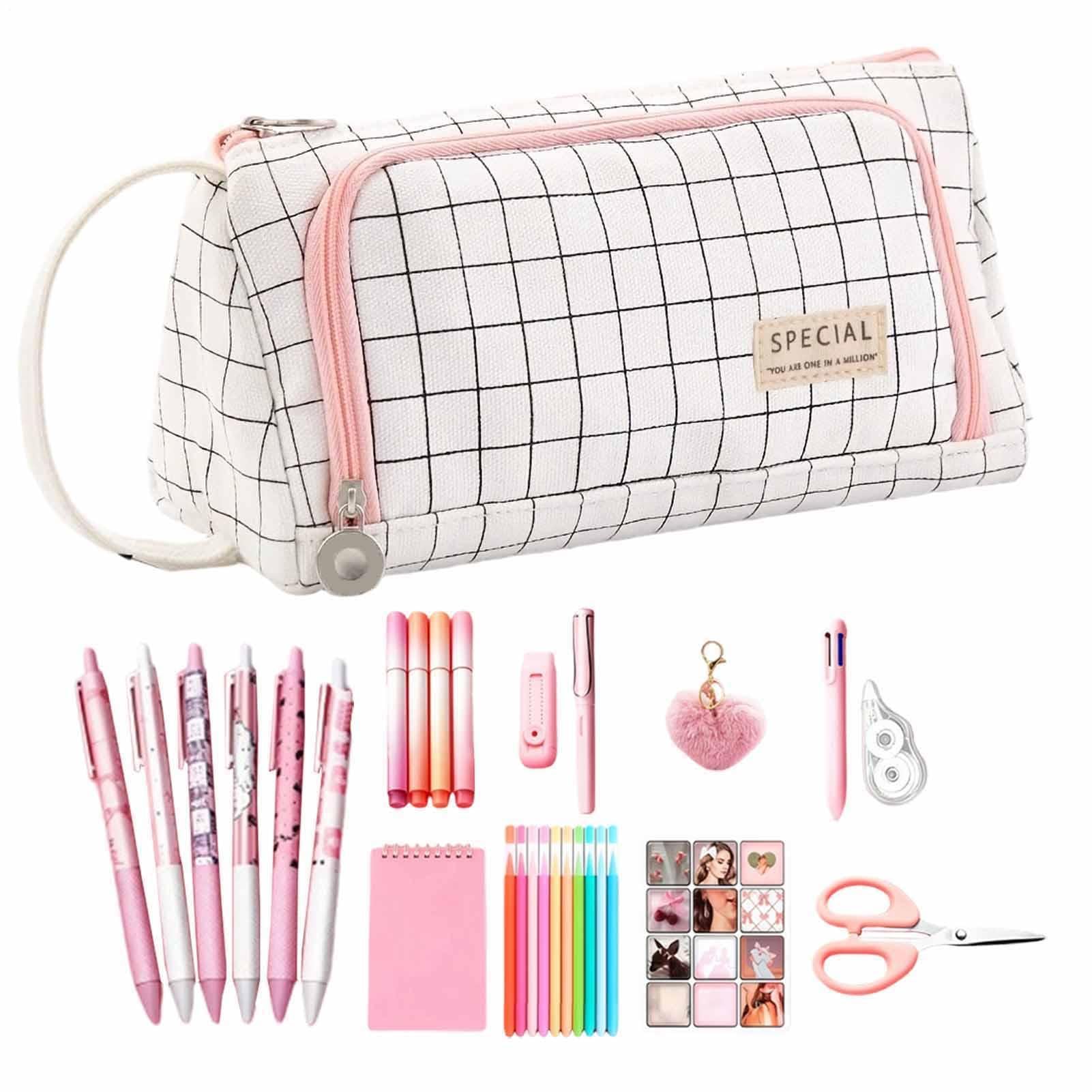 Set de papeterie pour filles adolescentes Boîte Esthétique À Capacité