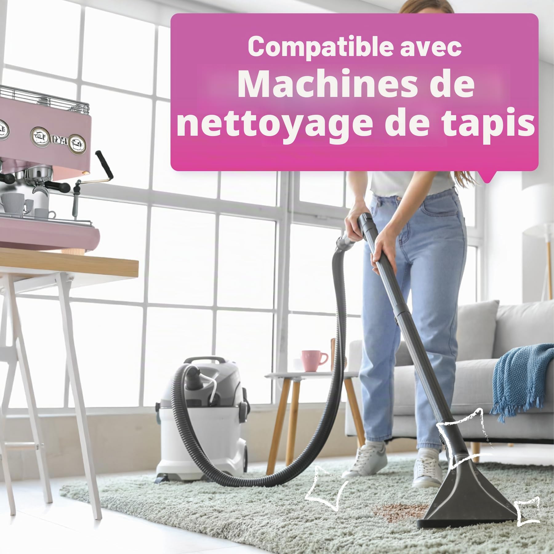 Dirtbusters Nettoyant Désodorisant Professionnel Concentré 3 en 1 pour Tapis Tissus - Neutraliseur d’Odeur, Parfum Printemps Frais, Shampooing des Moquette Machines Lavant par Extraction, 5L