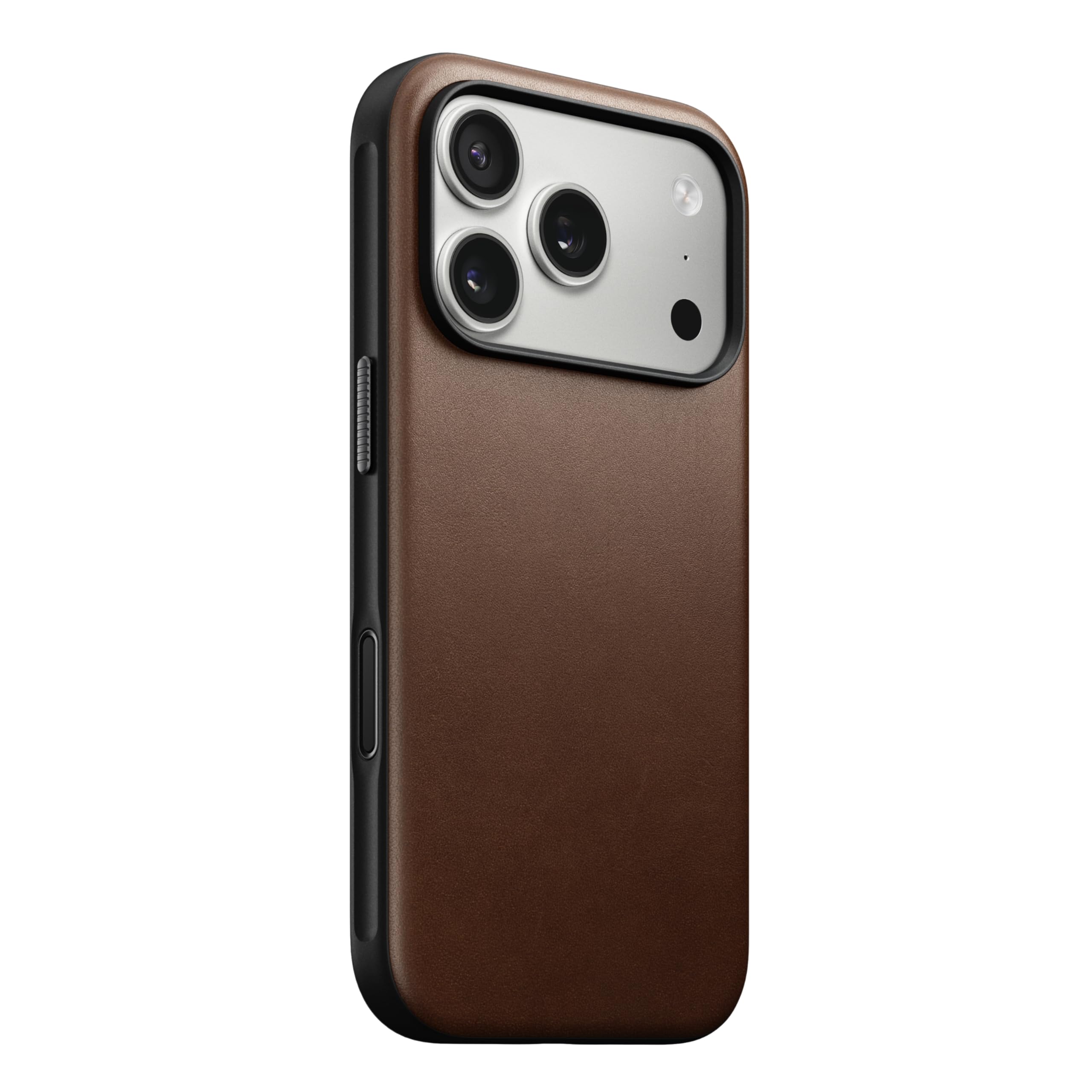 Nomad Funda de Piel Moderna Color marrón Compatible con iPhone 17 Pro de Piel Compatible con Magsafe para iPhone 17 Pro