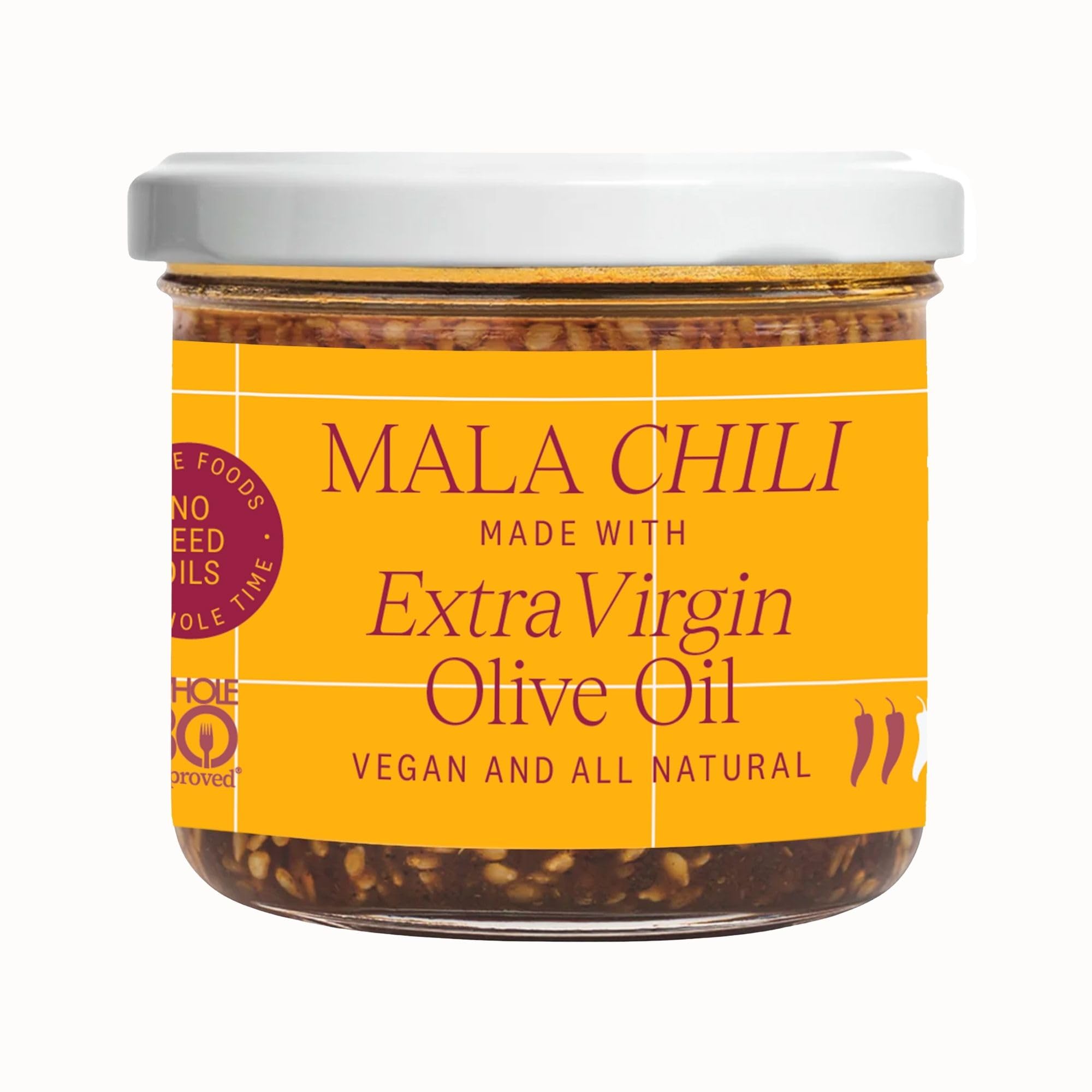 Everiday Mala Chili – Sichuan Peppercorns & Star Anise Spicy Oil | Seed Oil Free, Gluten Free & Vegan for Drizzling, Cooking, Dipping | Made with EVOO | 4.2oz