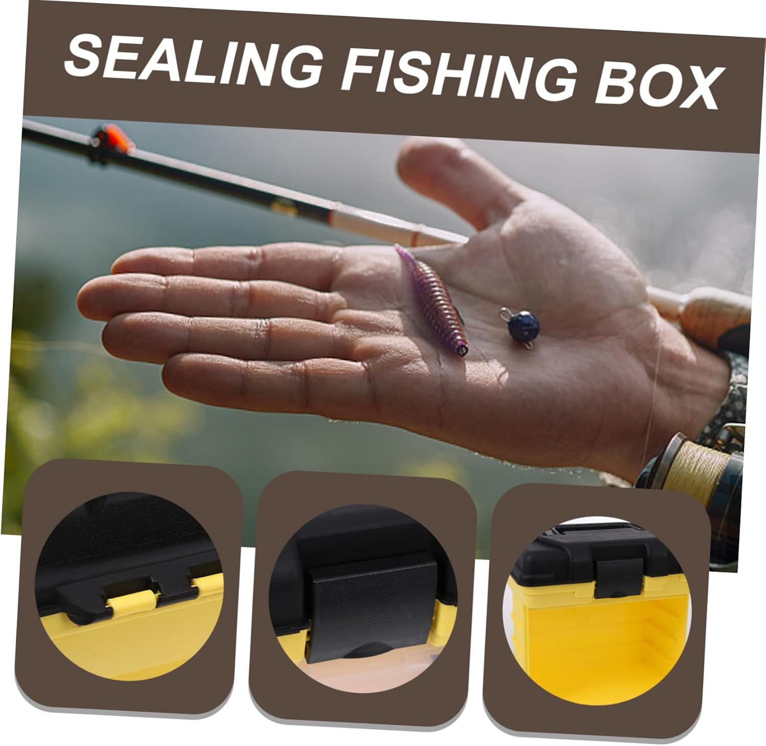 Abaodam Plano Bait Bucket Storage Box Container Lids Sealing Fishing for Lure Storage