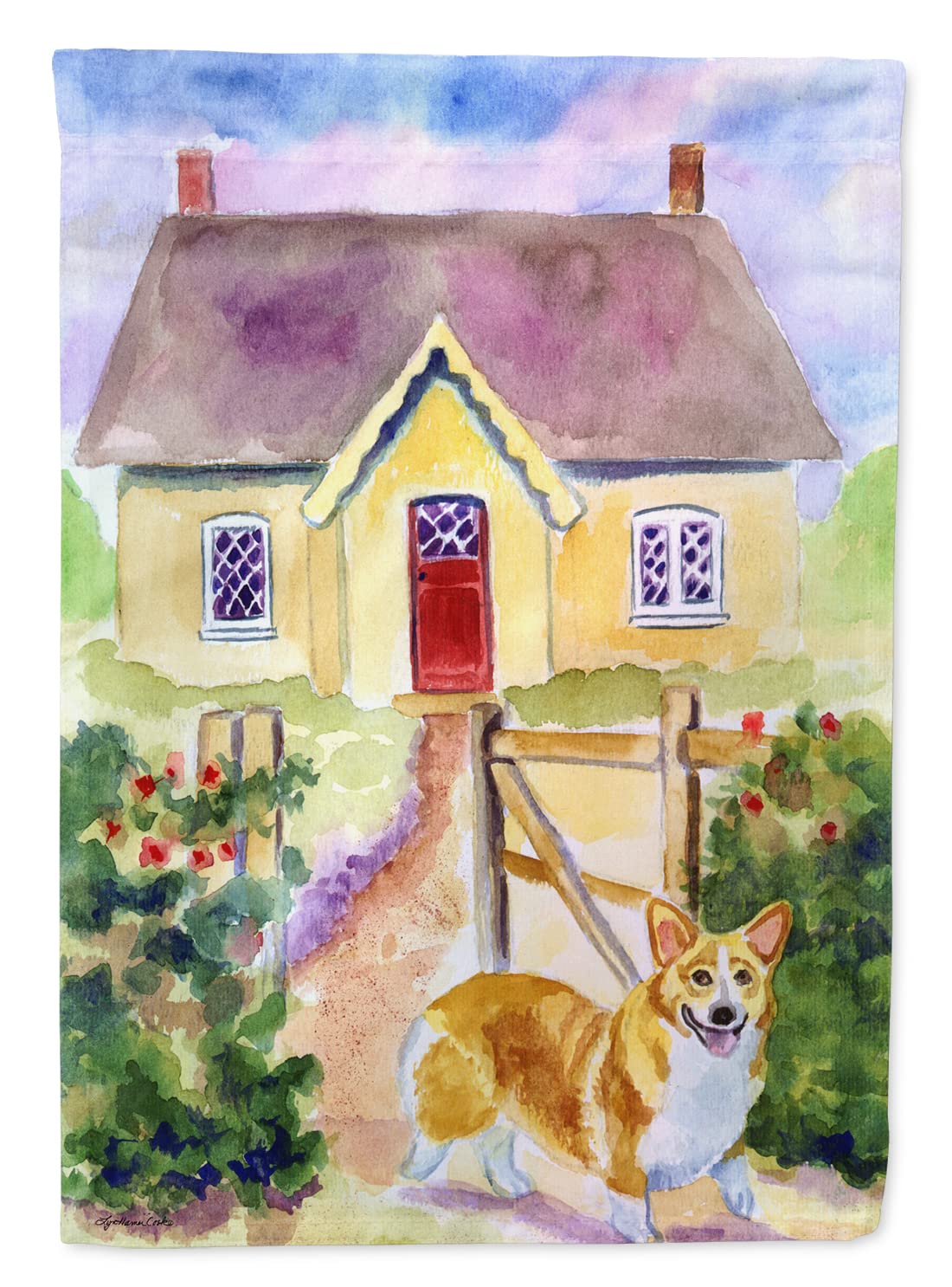 Drapeau Pembroke Corgi Caroline's Treasures 7367CHF en toile canvas haut de gamme