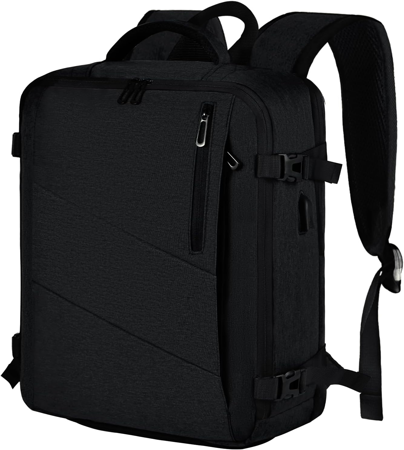 Leyrica Cabin Bag for Easyjet 45x36x20, Underseat Travel Luggage Bags Waterproof Carry on Cabin Flight Approved Backpack Lightweight Hand Suitcase School Bag Laptop Sports Hiking Backpack (Black)