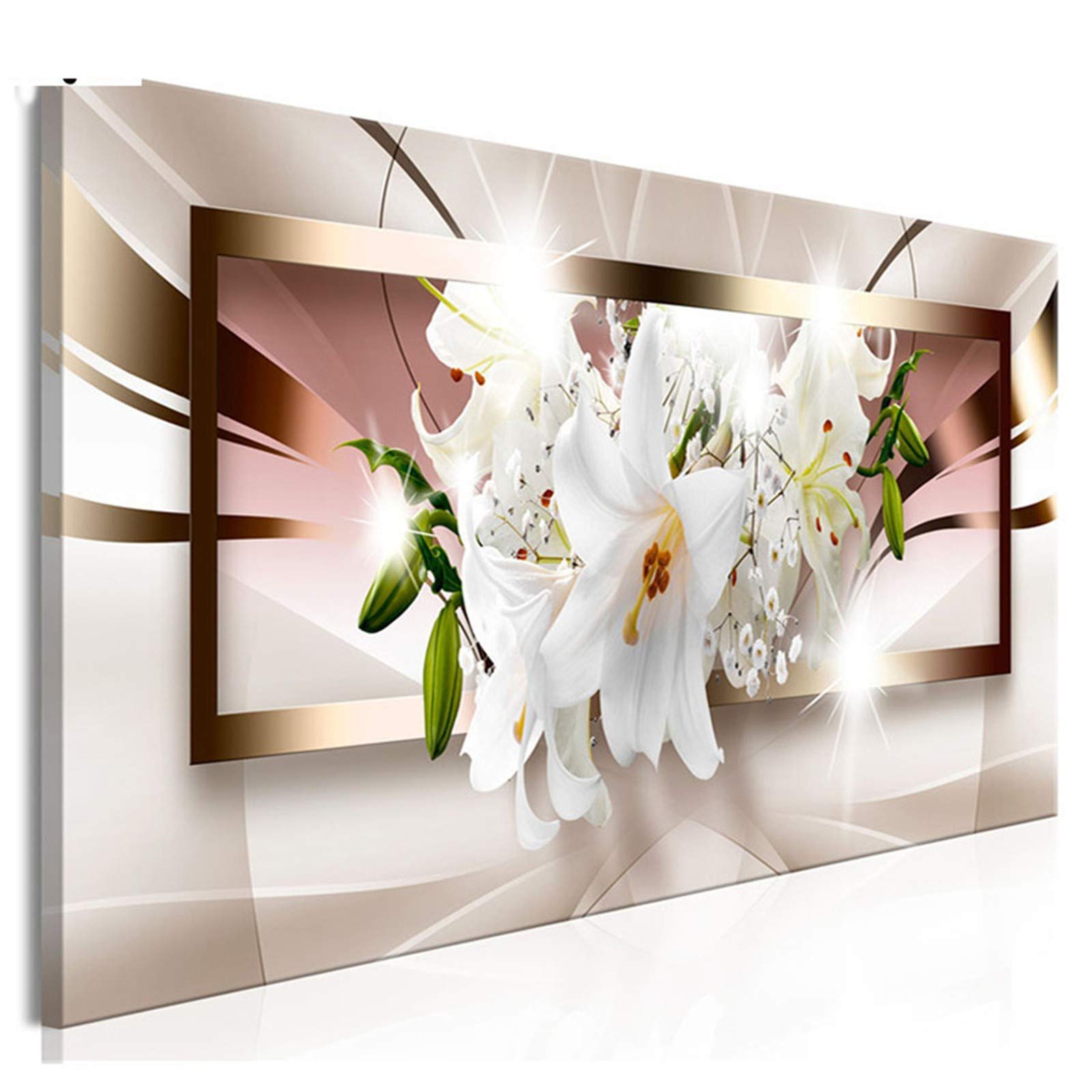DIY 5D Diamond Painting Full Zestawy Gardennia diamentowy obraz liczbowy duży pełny kryształ dżetów haft krzyżykowy mozaika płótno ściana sztuka dekoracja okrągła wiertarka, 60 x 120 cm