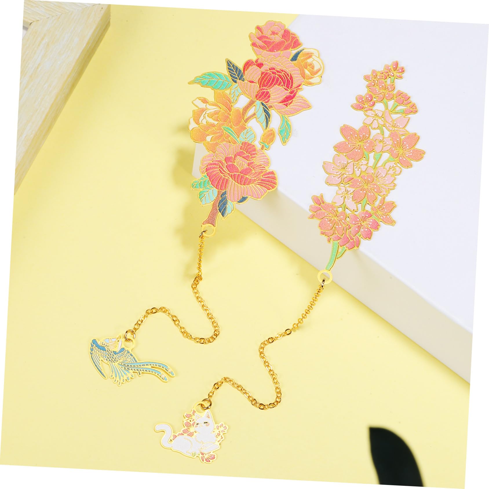 3 Set Segnalibro Classico In Metallo Con Fiori 2 Pezzi Ciondolo Con Fiori Di Ciliegio Segnalibri Personalizzati Embosser Per Libri Embosser Per Libri 2 pezzi * 3