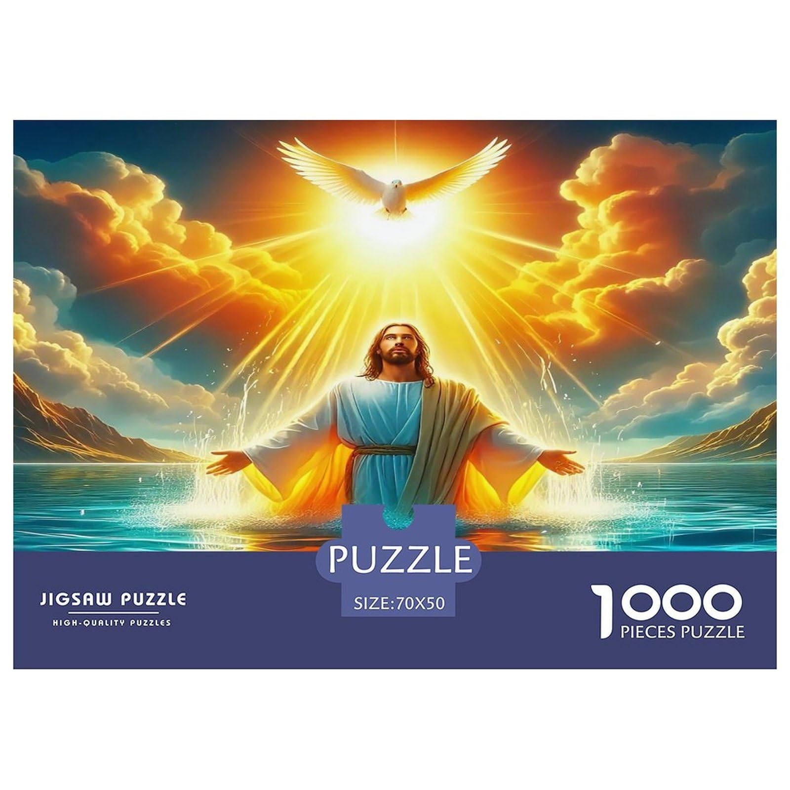 Jesus Religion Puzzle Impossible 1000 sztuk dekoracji domu. Relaks i inteligencja dla dorosłych i dzieci od 12 lat 70 x 50 cm / 1000 sztuk