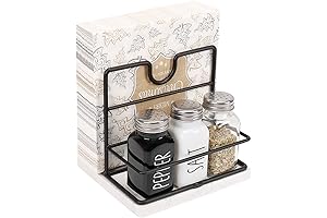 Modern Napkin Holder for Table w/ Salt & Pepper Shakers: Enhance Your Dining Experience