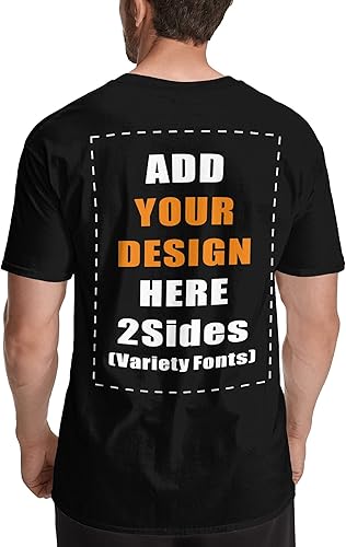 Miniatura 2 de Custom T Shirt Design Your Own 2 Sides Front and Back Personalized Customizable Tee Photo Logo Text Word Shirts
