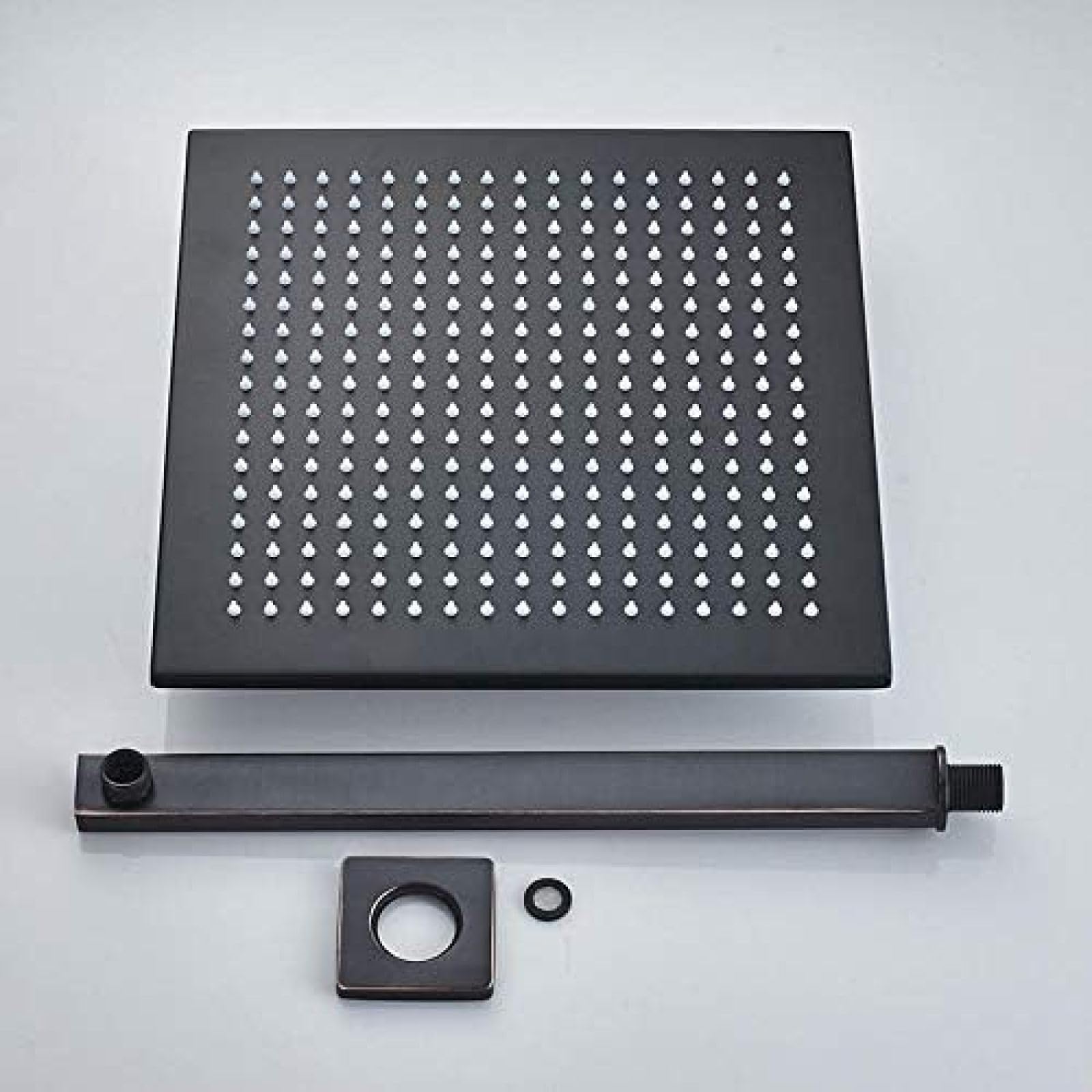 Juego de Grifo de Ducha de baño con LED de latón Negro, Mezclador de Agua fría y Caliente con chorros de Masaje para el hogar, grifos de baño de 10 y 8 Pulgadas para el hogar.