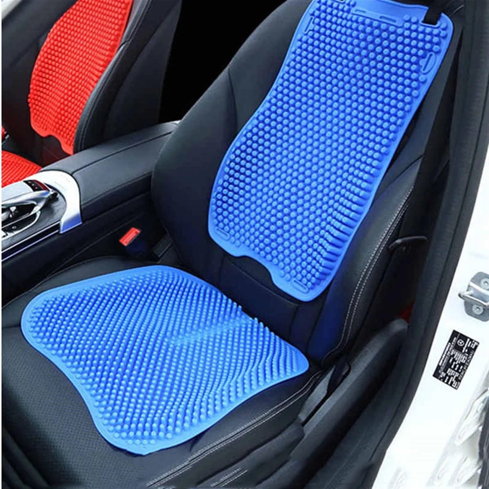 CojíN De Gel De Nido De Abeja Cojín for Asiento de Coche de Silicona Transpirable, Soporte Lumbar for Espalda, Masaje Universal, Gel de sílice de Verano Cojin Antiescaras Nido De Abeja (Color : Gray