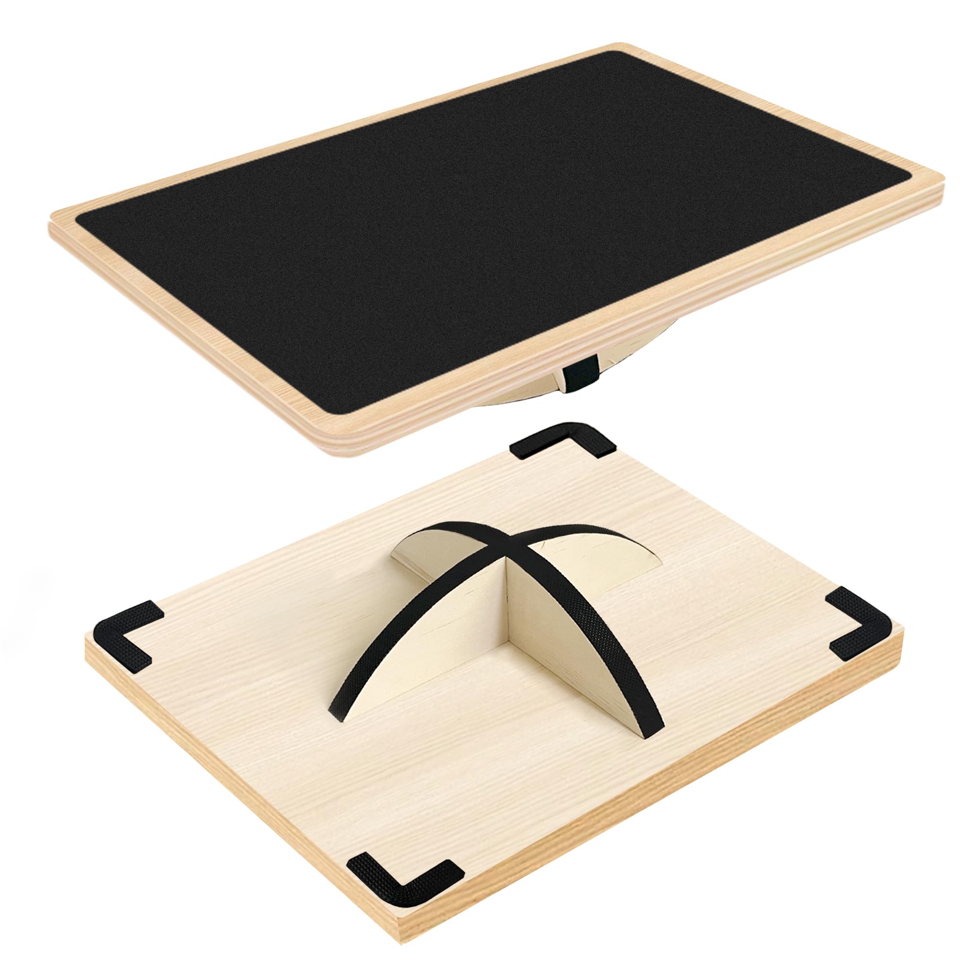 Photo 1 of Balance Board Professional Wobble Board for Adults Anti-Slip for Physical Therapy Standing Desk Core Strength Wooden Rocker Board(350LBS) (360° Balance Board)
