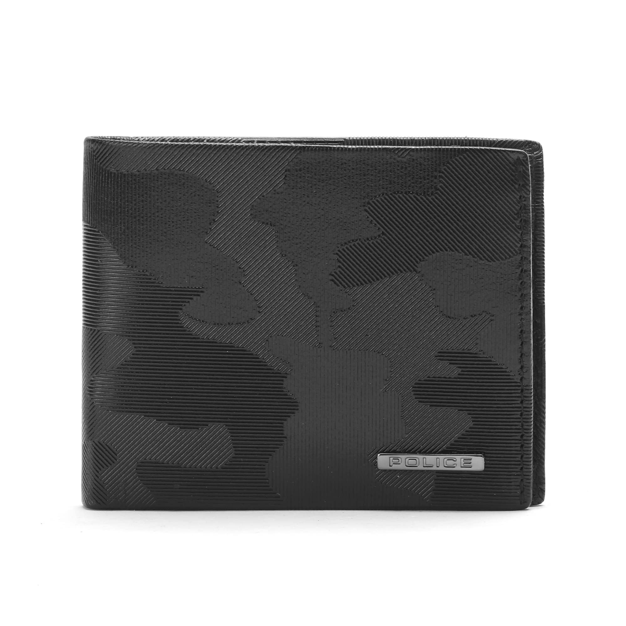 police Slim Textured Leather Bi Fold Wallet for Men Ultra Strong Stitching | 8 Card Holder Slots | 2 Currency Compartments | 2 Slip-in Pockets - Black-picture-28
