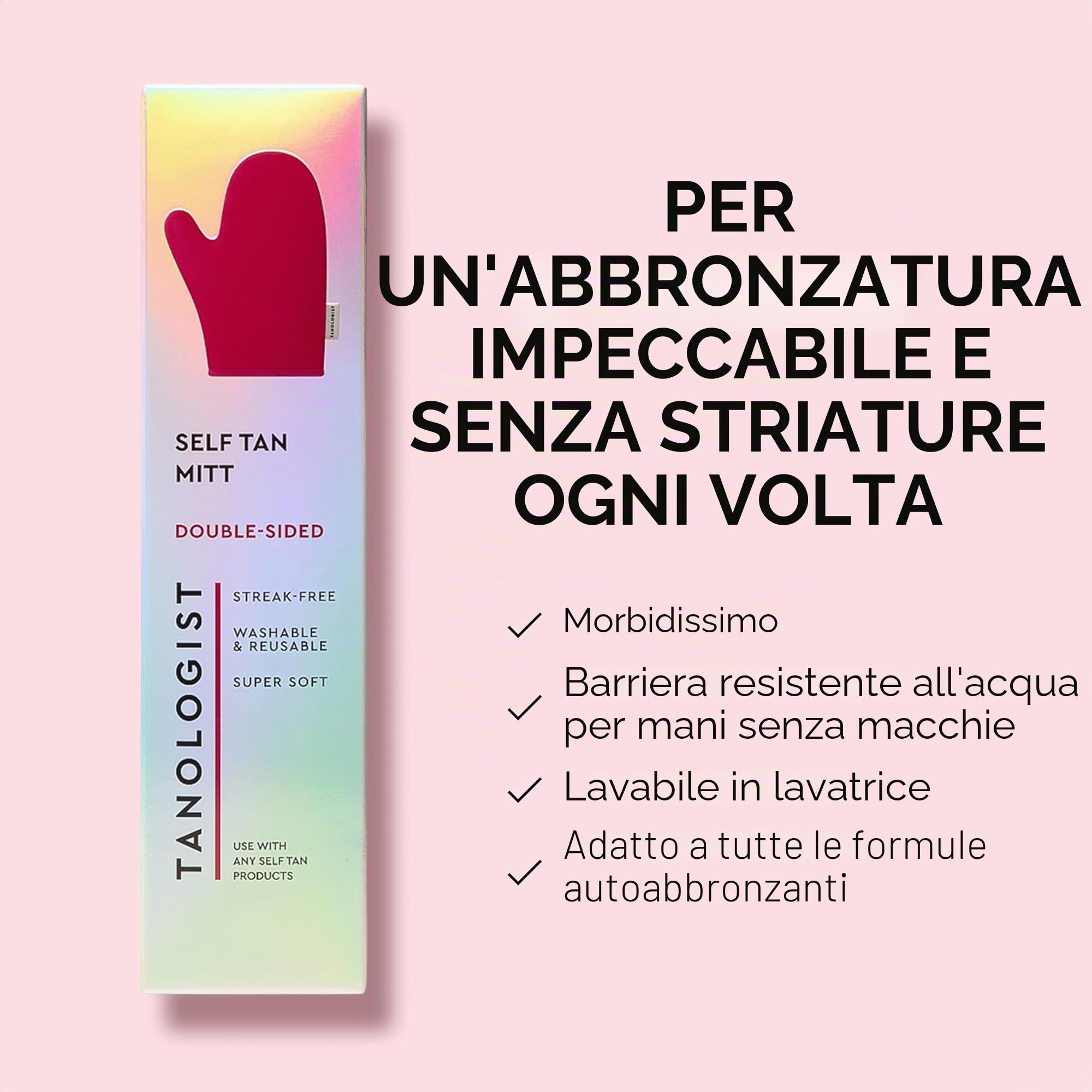 Tanologist Guanto Autoabbronzante Viso e Corpo Duo - Riutilizzabile e Lavabile in Lavatrice