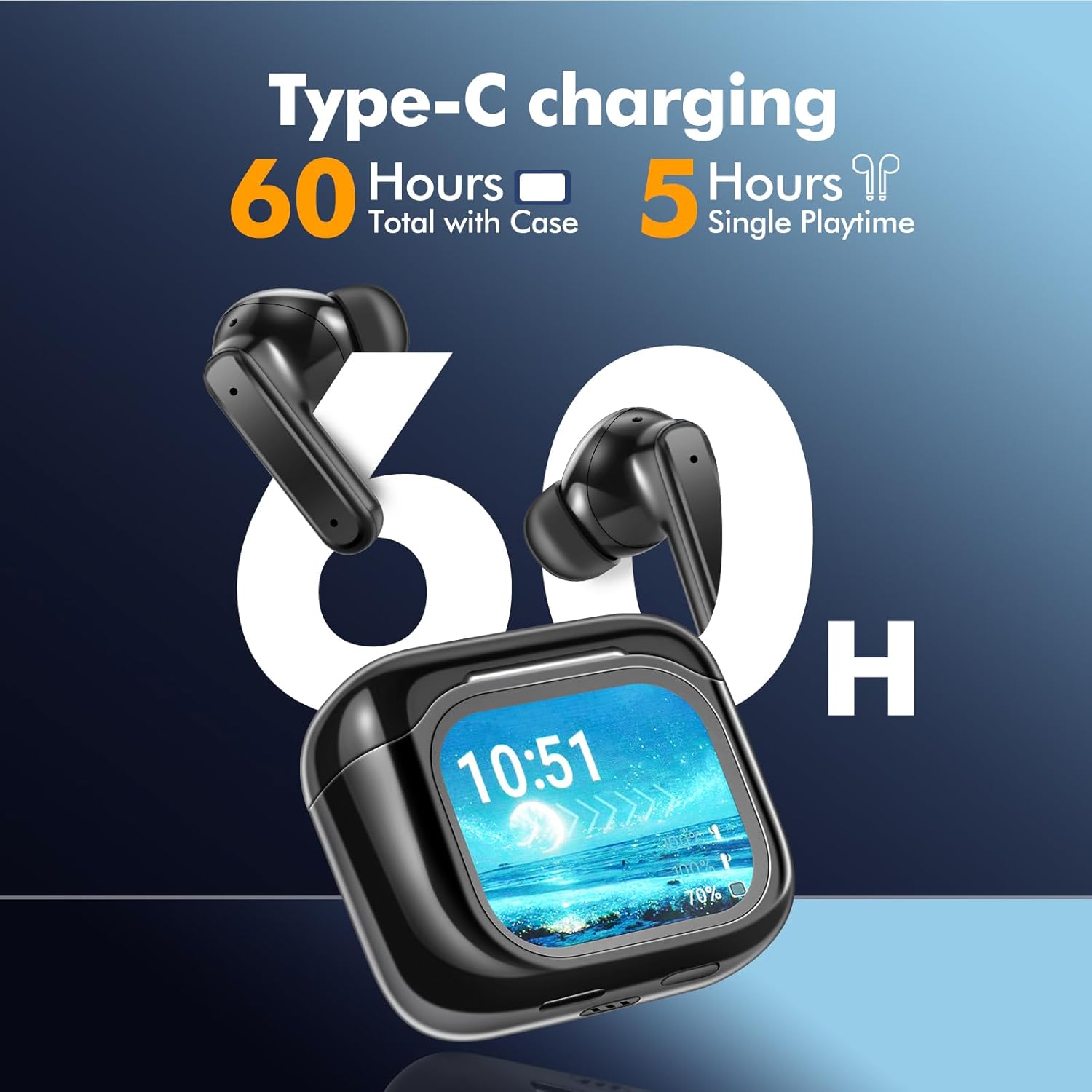 AI Translation Earbud,Spanish & English Live Translation,AI 2025 New 6.0 Pro NE20 Translation Earbuds,LCD Touch Screen,Intelligent Noise Reduction,Suitable for Travelling,Suitable for business use - Image 7