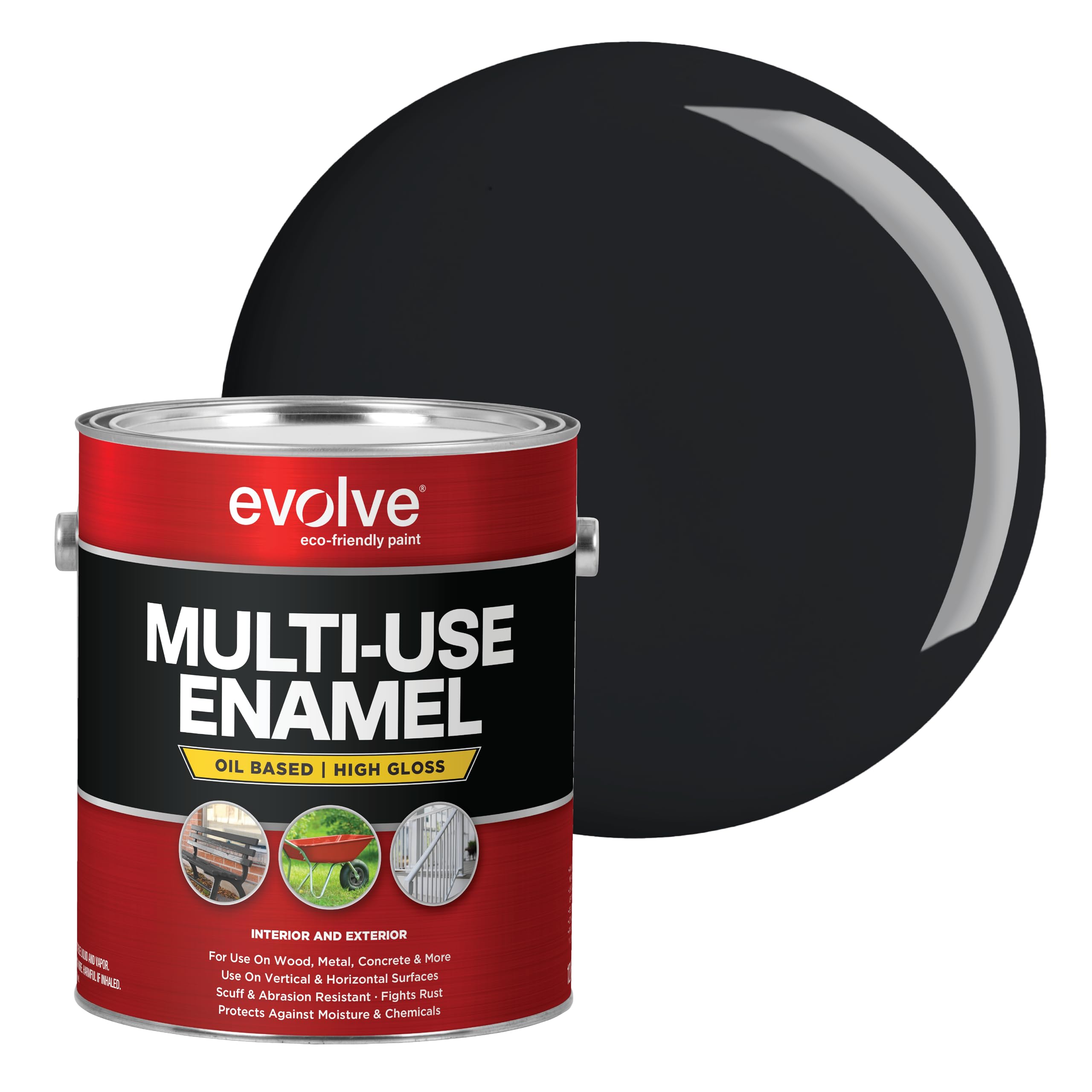 EVOLVE Multi-Purpose Alkyd Enamel paint in Gloss Black
