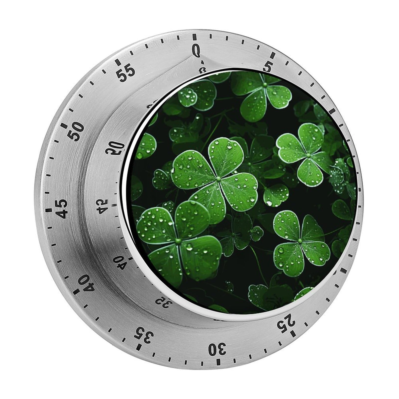 Adfgyerh Style St Patricks Day Leaves Timer For Cooking, Kitchen Timer Magnetic No Batteries Required, Mechanical Timer With Loud Alarm, For Fitness Baking Exercise Oven