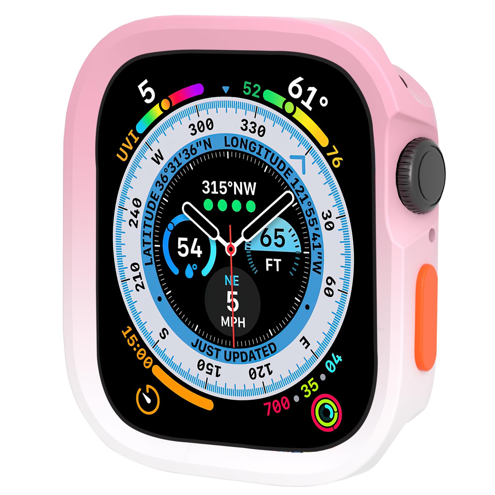 SDOCEBF Rugged Case for Apple Watch Case 41mm 40mm Series 9/8/7/6/5/4/SE3/2/1, Soft Flexible TPU Shockproof Protective Cover Thin Bumper for iWatch