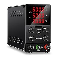 Vista 12 de Fuente de alimentación de CC variable, 30 V, 10 A, 5 A, fuente de alimentación de banco regulada de CC con pantalla LED de 4 dígitos, 15 V, 60 V