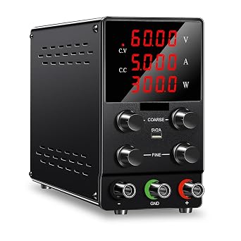 DC Power Supply Variable, 30V 10A 5A Adjustable Switching DC Regulated Bench Power Supply With 4-Digit LED Display 15V 60V 120V Electroplating DIY for Laboratories, Electronic Work, DIY, etc.4-Digits