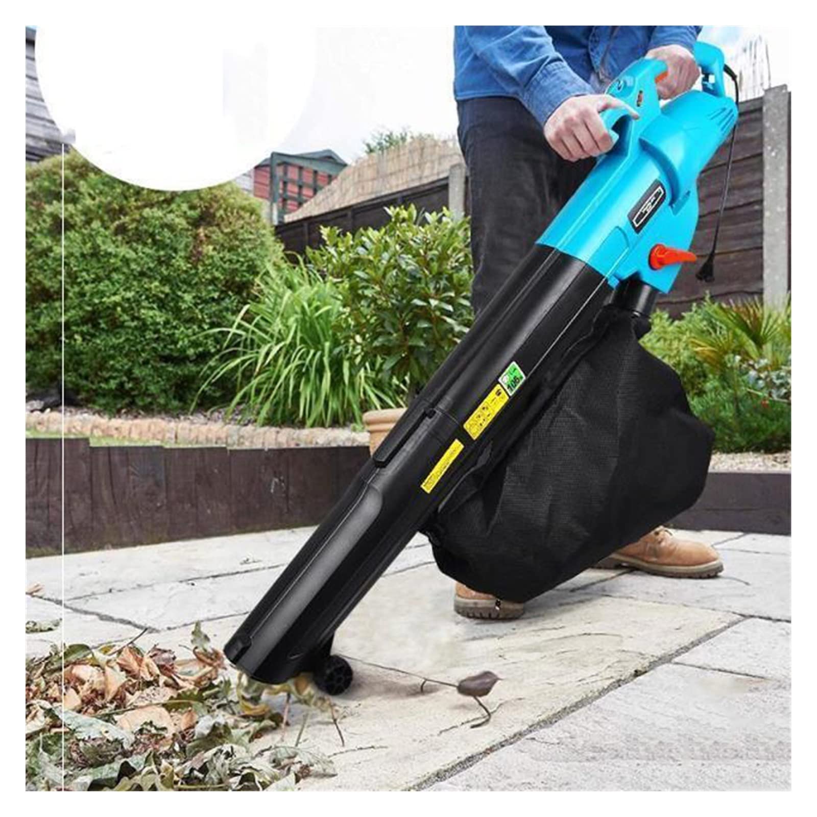 Aspirapolvere elettrico 2 in 1 Collettore di polveri/ventilatore Macchina for raccolta foglie da giardino Trituratore Soffiatore 3000W per professionisti e fai da te