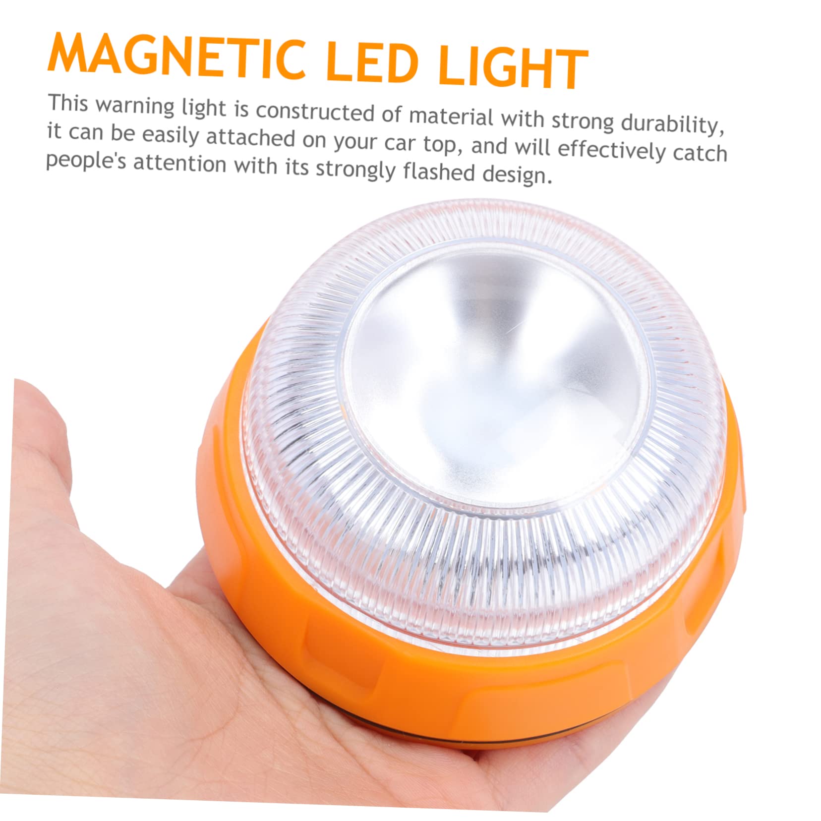OUNONA 3pièces Lampe De Led Jaune Avertisseur Urgence Clignotant Accessoire Sécurité Automobile Éclairage De Route Pratique