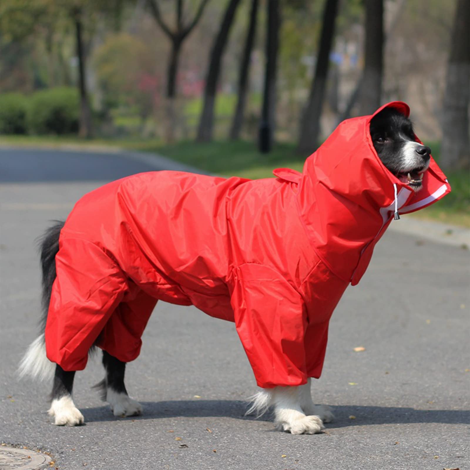 HMJGDHX Chubasquero Impermeable para Perros con Orificio para Correa, Ropa Ligera para la Lluvia para Mascotas, Poncho Resistente al Viento para Perros pequeños, medianos y Grandes