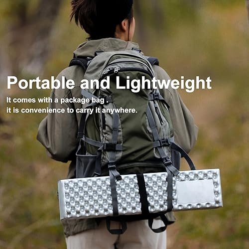 Miniatura 5 de Colchoneta de espuma para acampar, ligera, de celda cerrada, plegable, a prueba de humedad, colchón de camping portátil para senderismo al aire