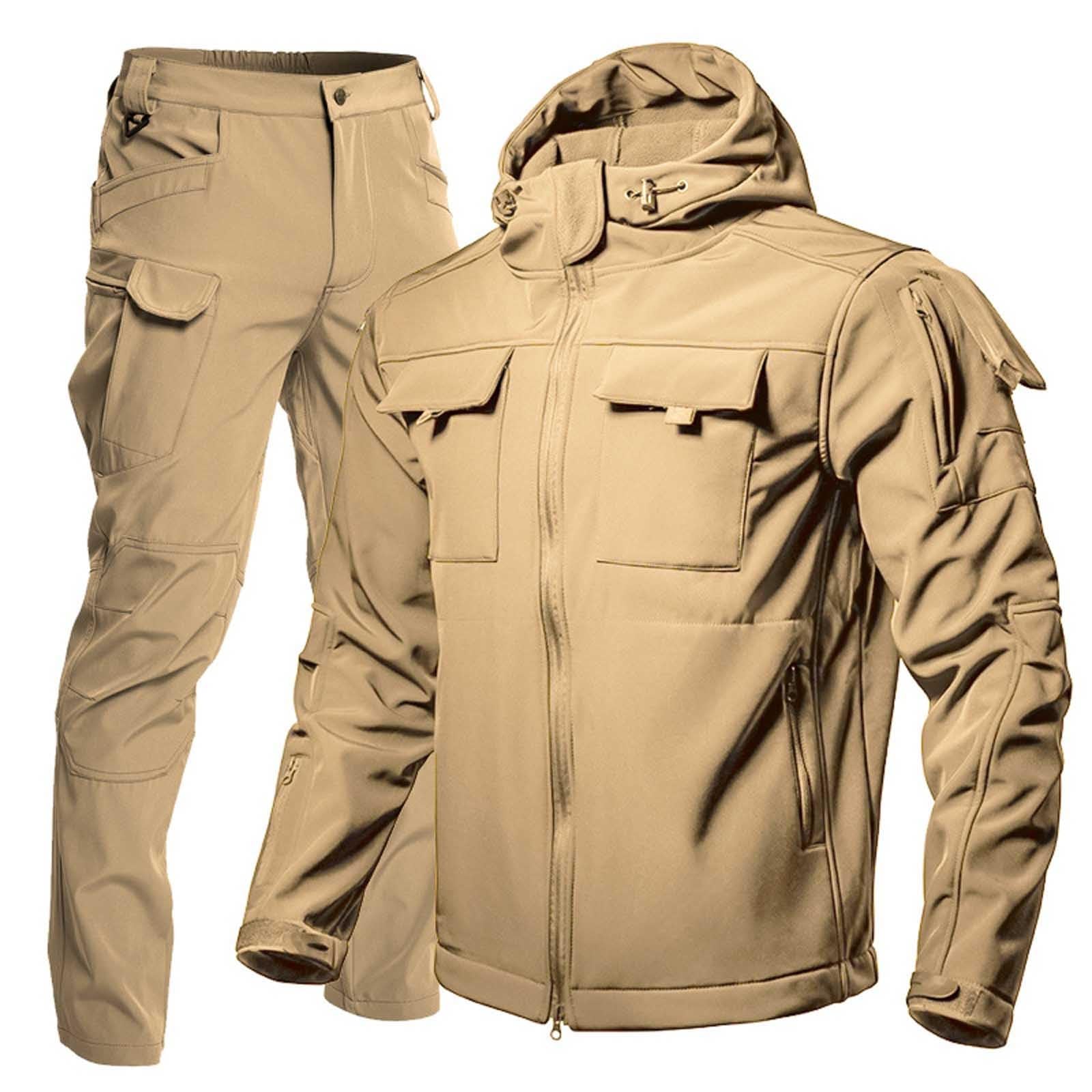 Tuta da allenamento da uomo in cotone, da jogging, da uomo, termica, antivento, per attività all'aria aperta, slim fit, per escursioni, arrampicata, abbigliamento casual