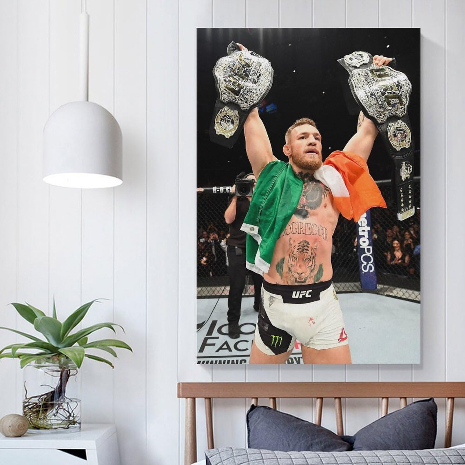 Conor Mcgregor Middle Finger Canvas Wall Art Home Decor Framed Poster Print - Et