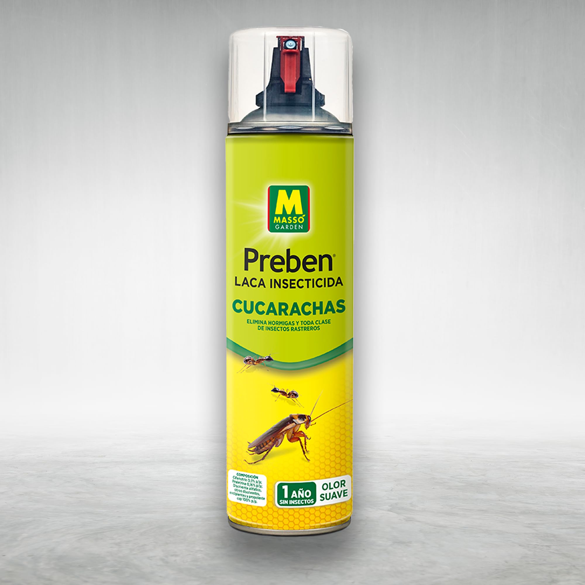 Preben Laca Insecticida contra Cucarachas, Hormigas, Tijeretas y Otros Insectos x1 MUY EFICAZ - Aerosol de 600 ml | Uso en Interior y Exterior | Acción de Contacto hasta 1 año | Nexum Market