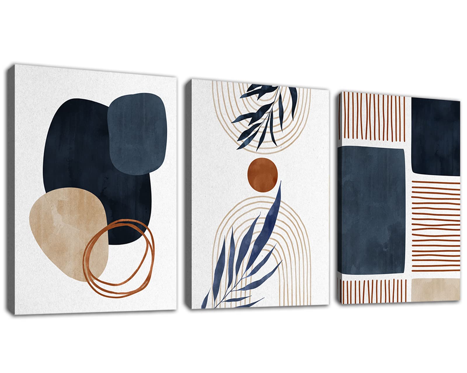 Trio Géométrique Peintures D'art Minimalistes Pour Une Décoration Murale Diversifiée | Photo Premium