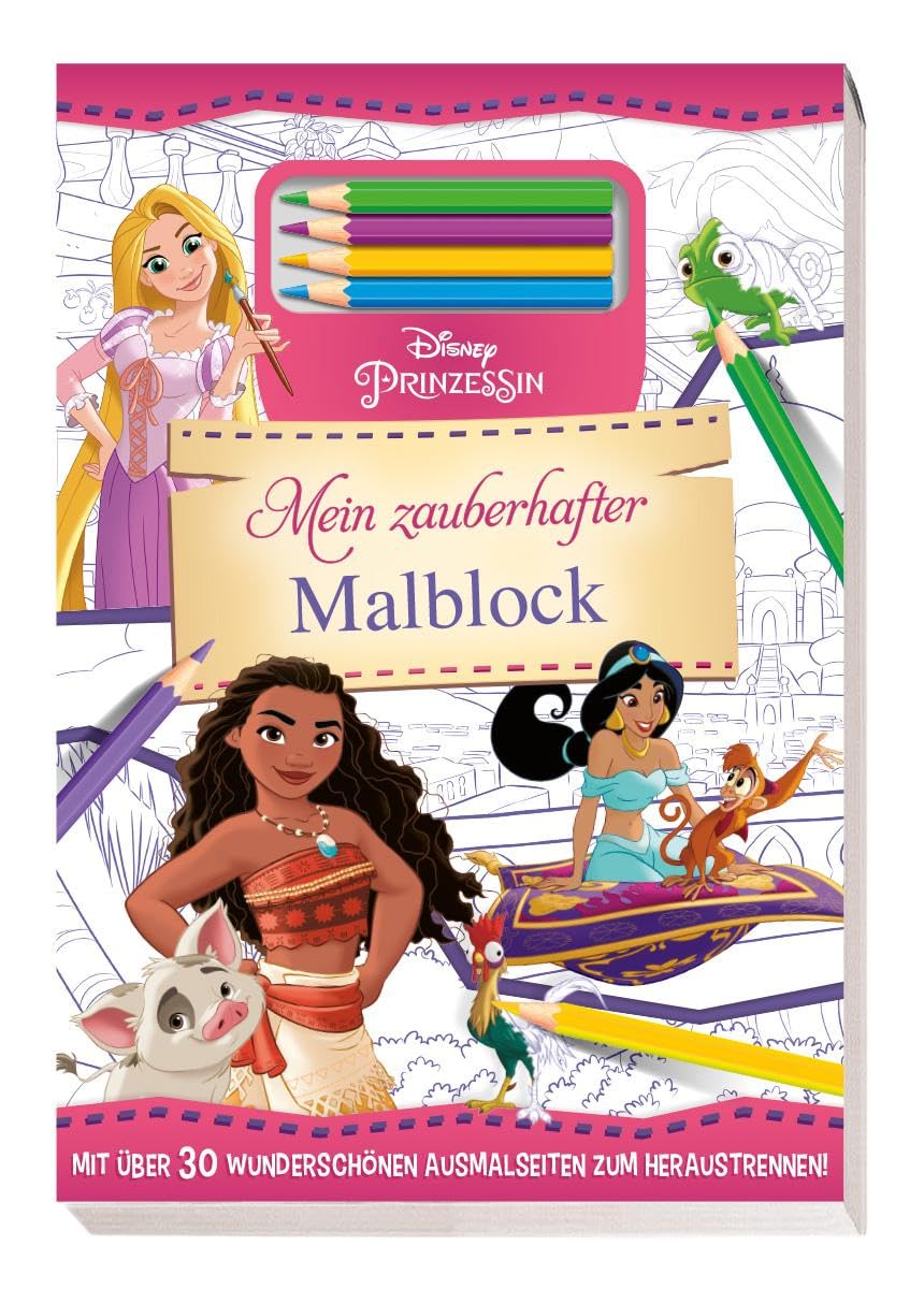 Disney Malblock mit 4 Farbstiften