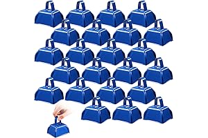 24 Pack Vibrant Blue Cowbells for Noisy Celebrations