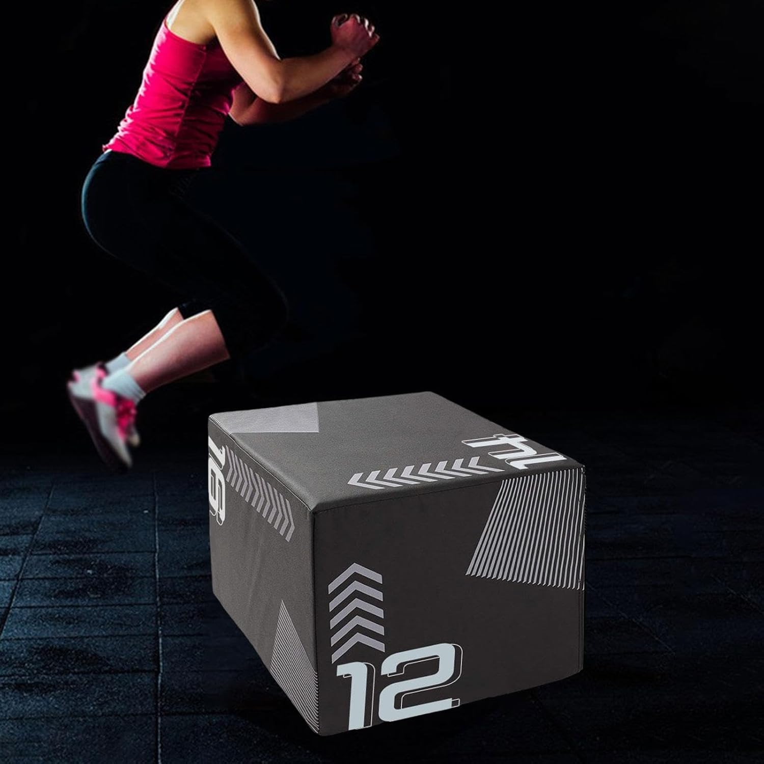 ジャンピング ボックストレーニング プライオメトリック多機能 衝撃吸収PVC素材 関節保護 簡単清掃 高安定性 家庭フィットネスルー