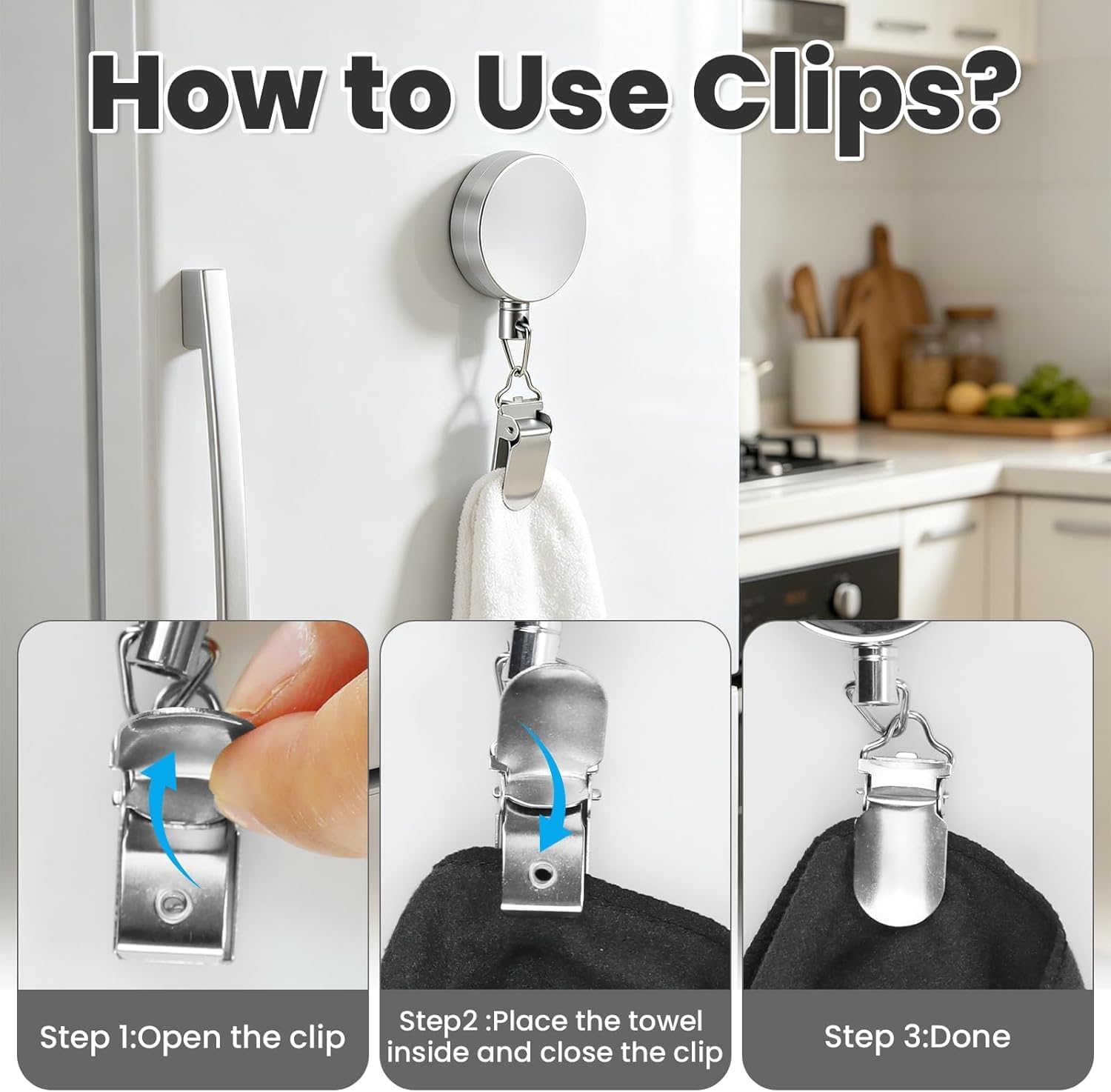 Retractable Towel Holder - No Drill! -8 Retractable Towel Holder - No Drill! -8