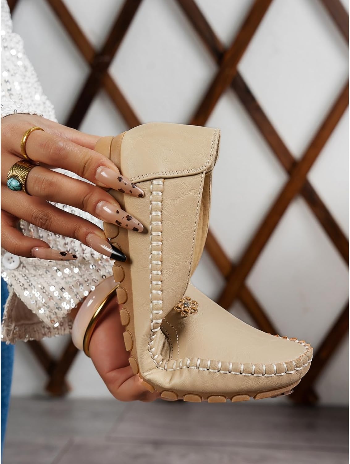 Orthopedic Shoes for Women Leather Loafers Women Casual Slip-On Flats Comfort Walking Shoes Fashion Lightweight Outdoor Business Stitched Loafers with Flower 2026 - Image 6