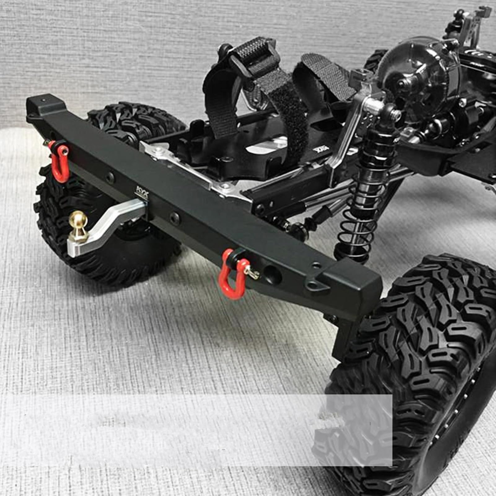Paraurti RC per SCX10 II 90046 Parte di Auto Crawler RC Bumper Posteriore Metallo con Accessori per Aggiornamenti delle Luci