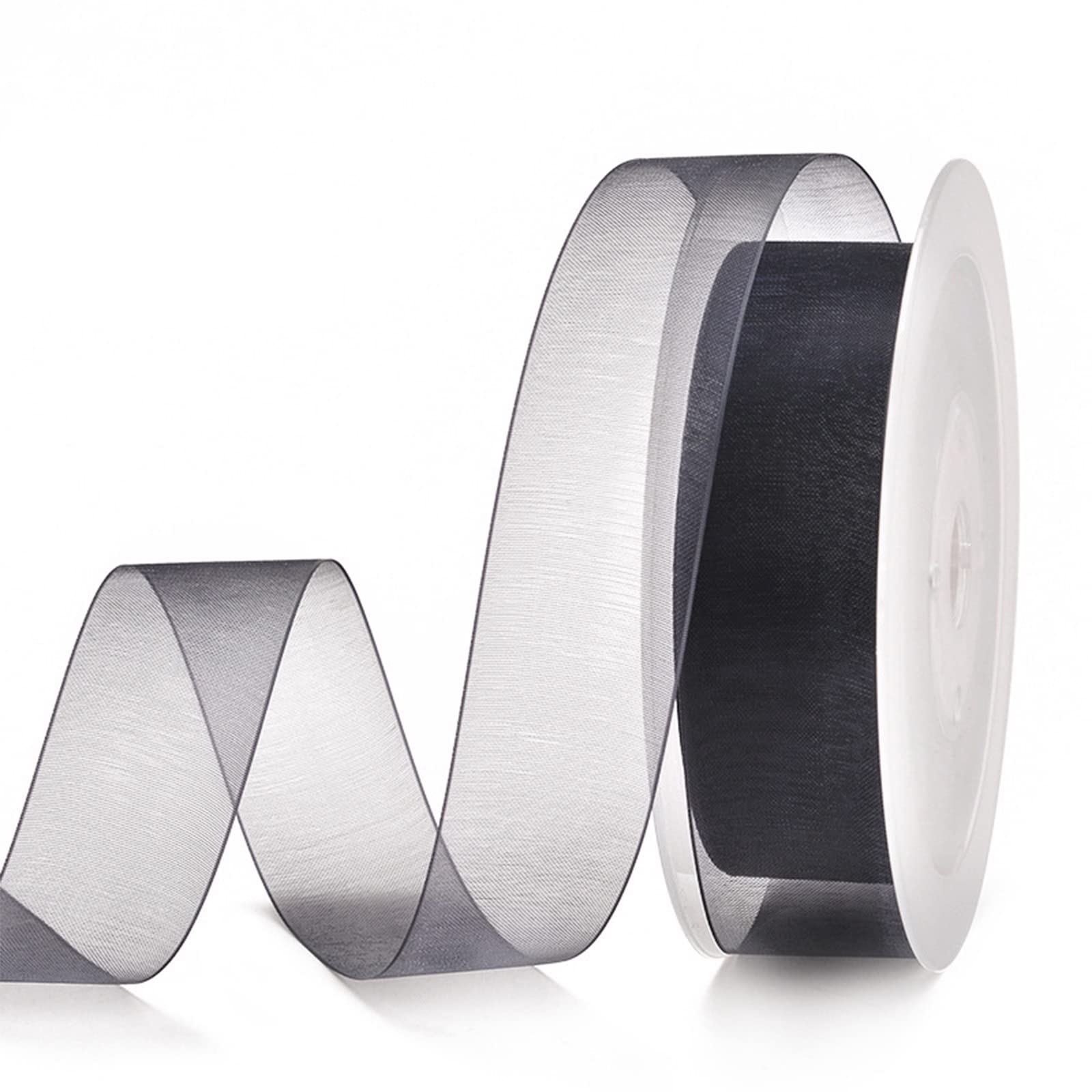 LUbrel Bänder, Satinband, Rollen, Bänder, Organzaband, for Partydekoration, Länge 200 Yards, Breite 22 mm, rot (Color : Blue and Black)