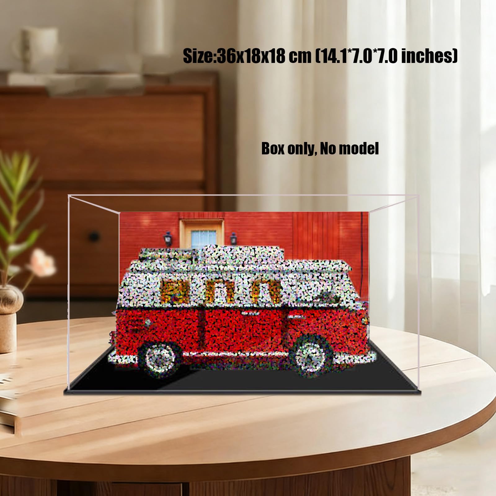 Przezroczysta akrylowa witryna tylko do Lego 10220 Camper Van (tło)