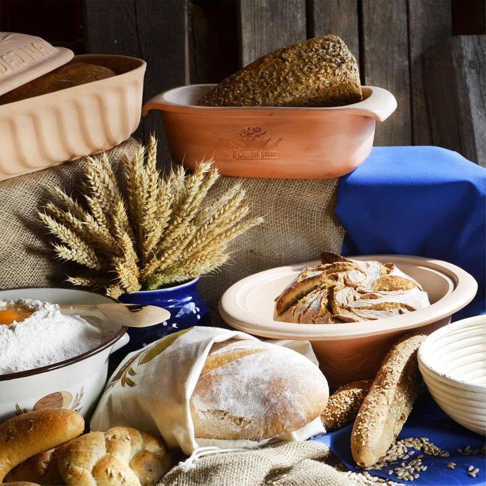 orion group Keramikform Backform zum Brotbacken mit Deckel