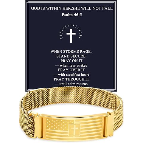 Christian Bracelet for Women Cross Jewelry with Bible Verse Inspirational Faith Rel...