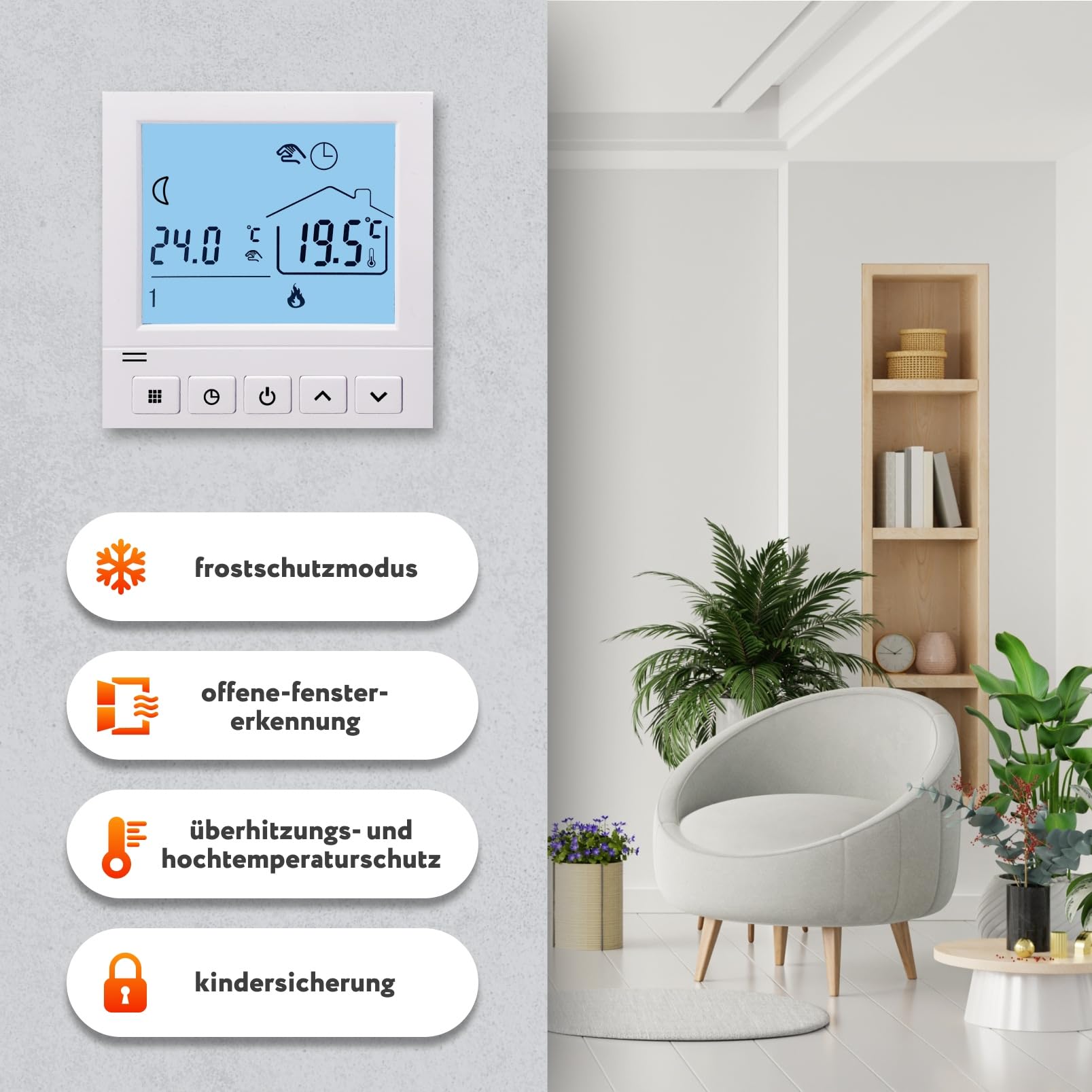 Elektryczne ogrzewanie podłogowe do płytek: mata grzewcza WARMON CLASSIC 150 W/m² z cyfrowym termostatem TS 50 biała, rozmiar maty: 3,5 m²