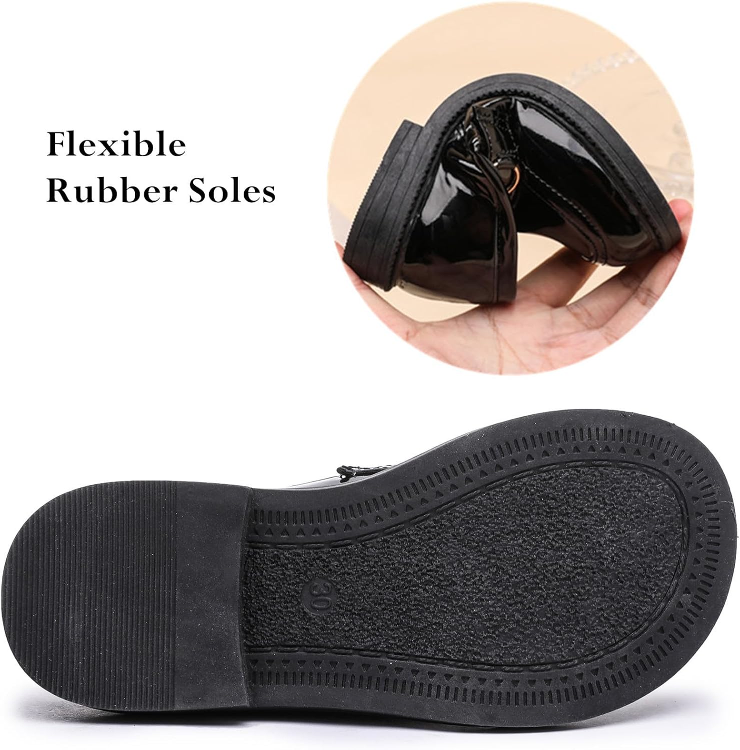 DADAWEN Toddler Little Kid Girls Loafers Slip On Flats Casual Boat Shoes Round Toe Wedding Church School Uniform Dress Shoes - Image 5