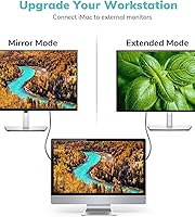 Vista 4 de Cable USB C a HDMI de 15 pies 4K a 60 Hz, cable USB tipo C a HDMI de alta velocidad para oficina en casa, [compatible con Thunderbolt 3] con iPhone