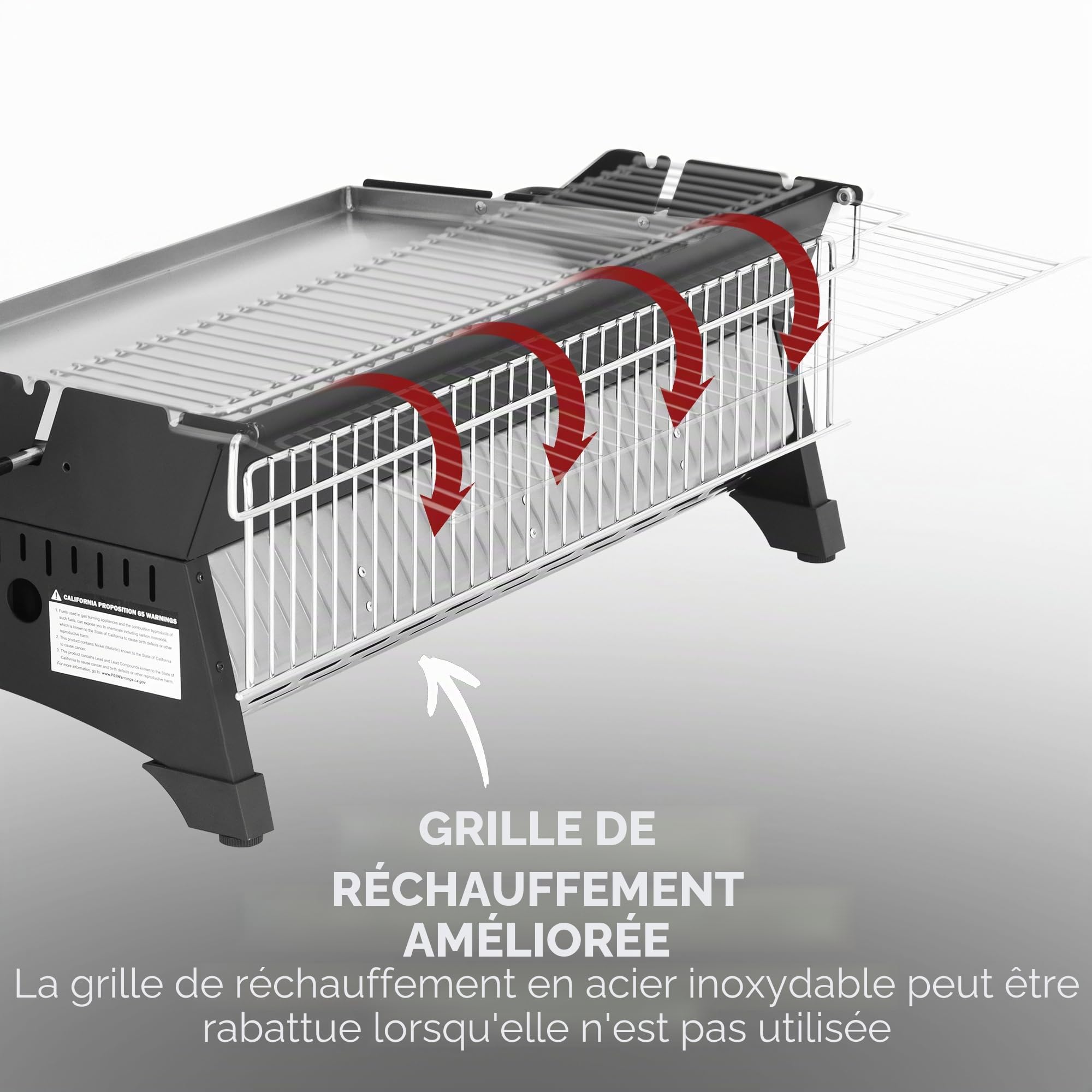Royal Gourmet PD1303S – Plaque de cuisson à gaz portable de 61 cm avec plaque amovible pour barbecue au propane à 3 brûleurs, idéale pour la cuisine en plein air, comprend une grille chauffante et une