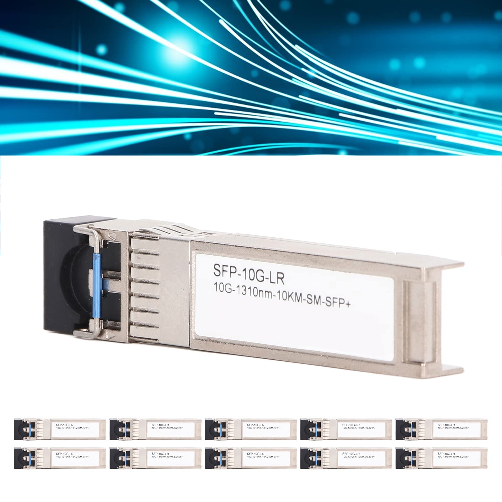 10pcs Gigabit Ethernet Modulo ottico SFPGE-T 1000MBPS RJ45 Modulo di conversione fotoelettrica Modulo in lega di zinco per apparecchiatura di comunicazione in fibra ottica