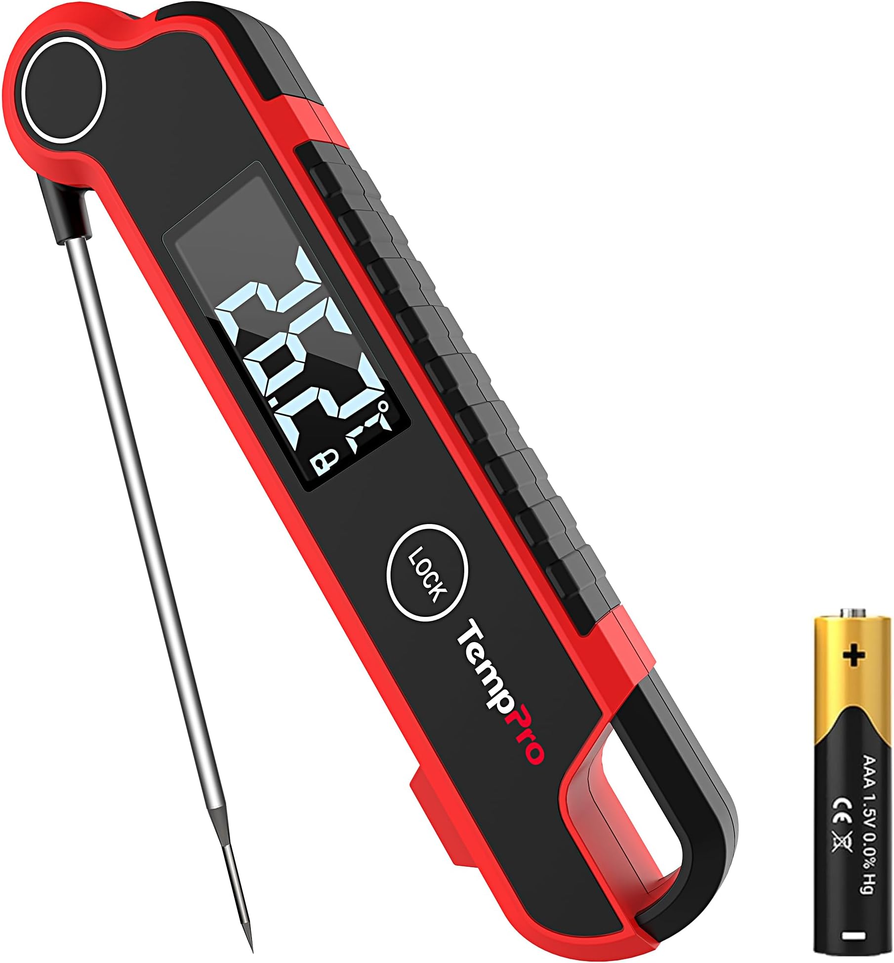 TP620 Instant Read Meat Thermometer Digital, Cooking Thermometer with Large Auto-Rotating LCD Display, Waterproof Food Thermometer Digital for Kitchen, BBQ, or Grill (Previously ThermoPro)